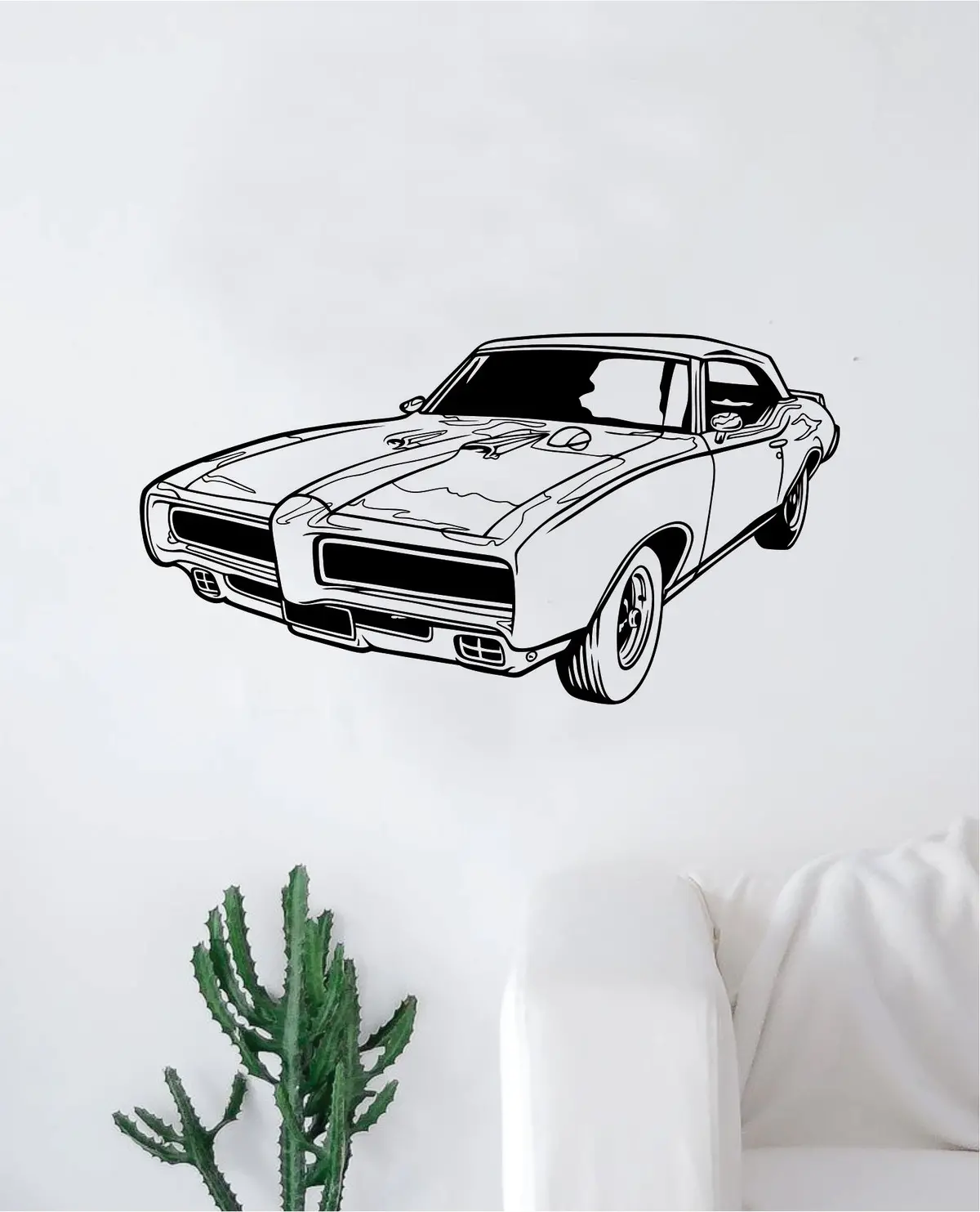 Classic Car Decal Sticker Bedroom Living Room Wall Vinyl Art Home Decor Teen Nursery Vintage Man Cave Auto 1