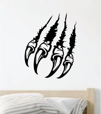 Claws Ripping V5 Wall Decal Home Decor Art Sticker Bedroom Room Quote Vinyl Boy Girl Teen Kids Baby Animals Beast Gym Fitness Lift 1