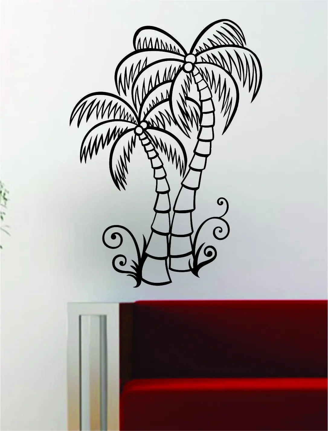 Coconut Palm Trees Decal Wall Vinyl Art Decor Room Beautiful Nature 1