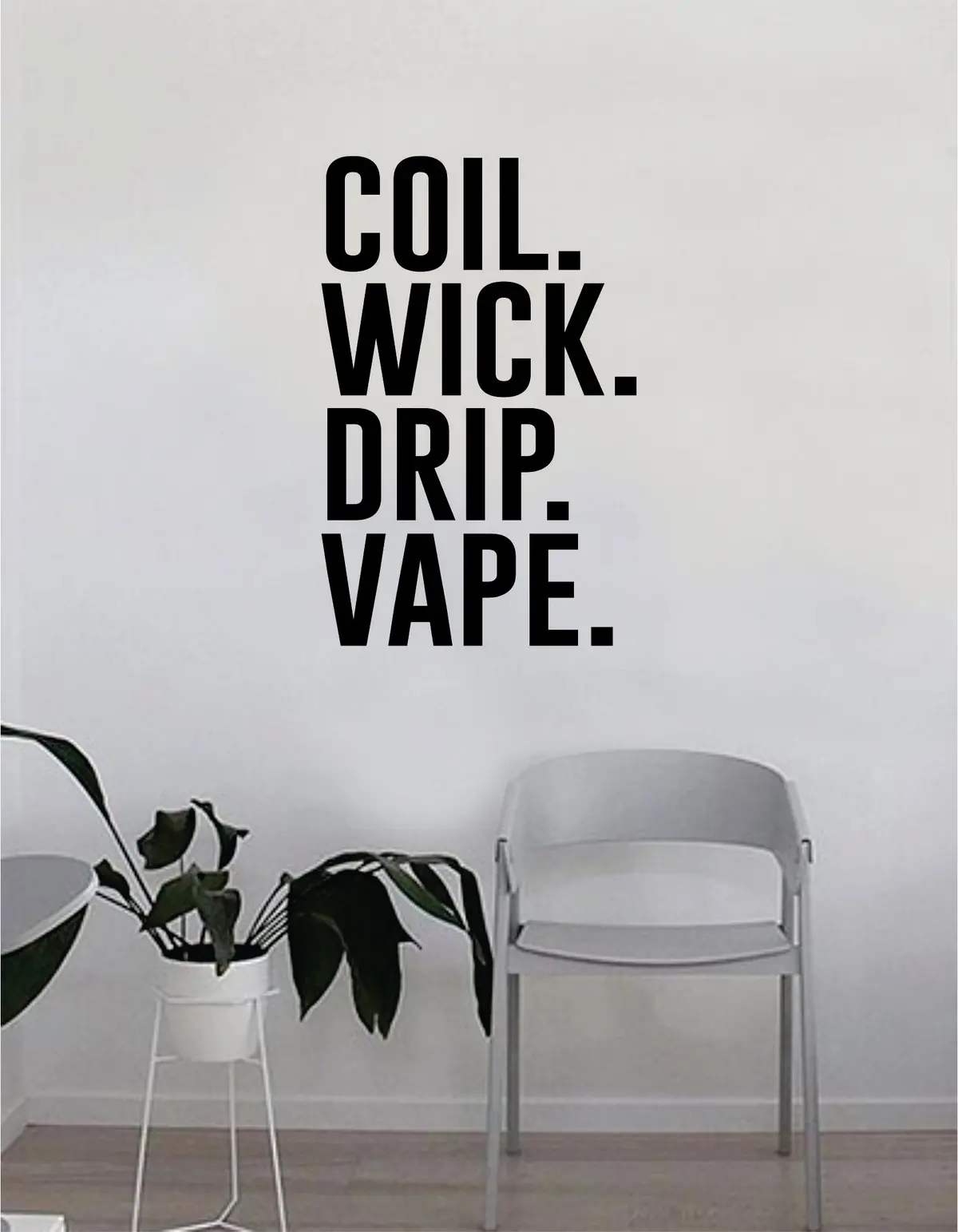 Coil Wick Drip Vape Wall Decal Sticker Vinyl Art Bedroom Room Home Decor Quote Vape Pen Teen Vaping 1