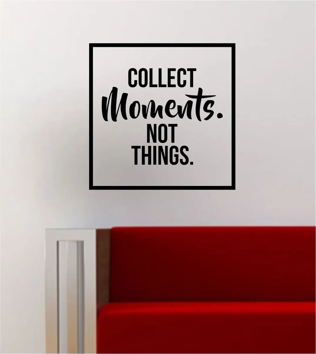 Collect Moments Not Things Simple Square Design Quote Adventure Travel Wall Decal Sticker Vinyl Art Home Decor Decoration 1