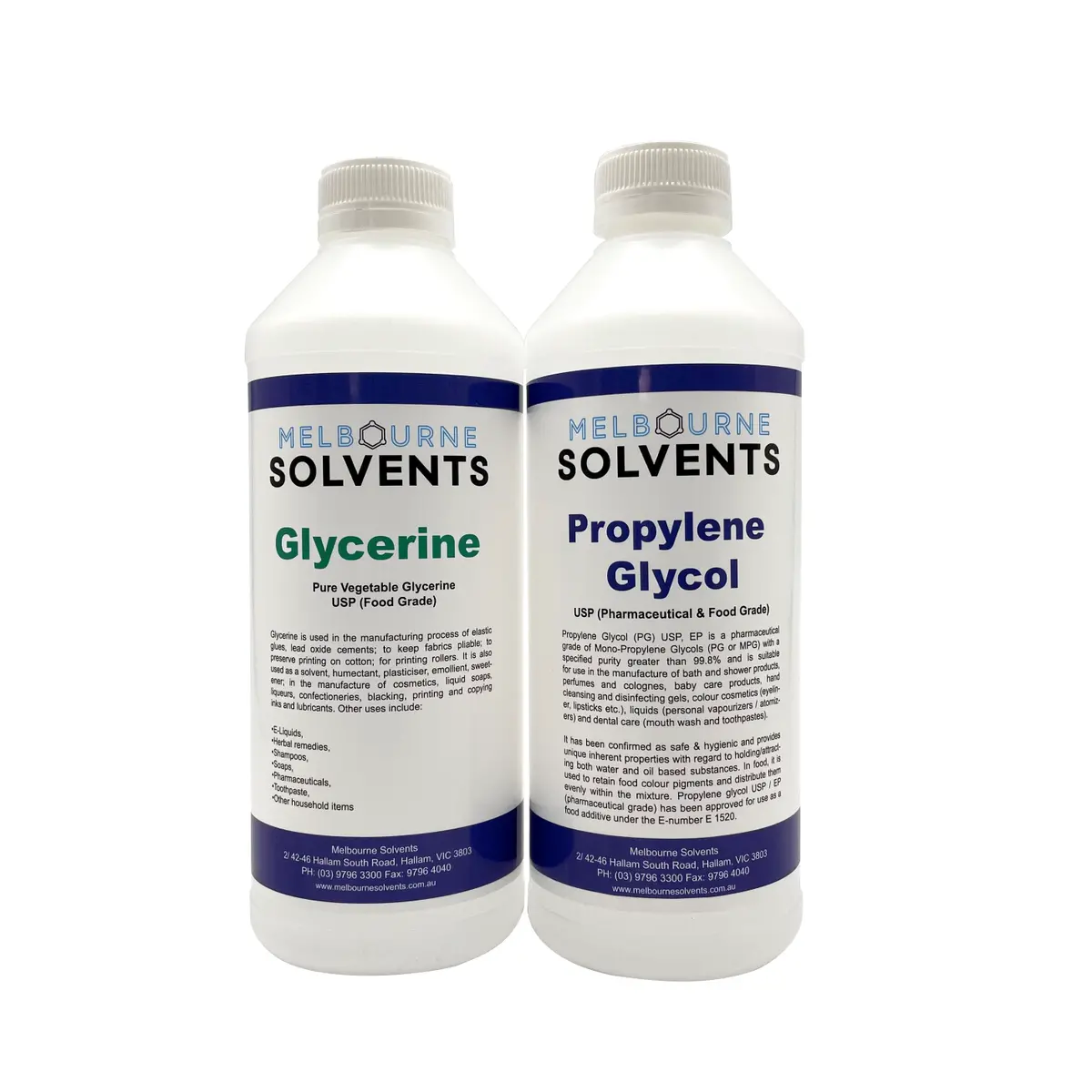 Propylene Glycol + Vegetable Glycerine, 1L Combo Pack 1