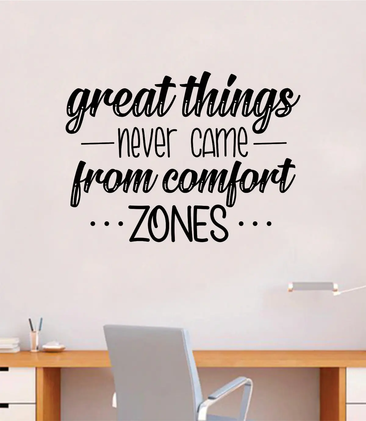 Comfort Zones Adventure Quote Wall Decal Sticker Bedroom Room Art Vinyl Inspirational Motivational Teen School Baby Nursery Kids Office Gym 1