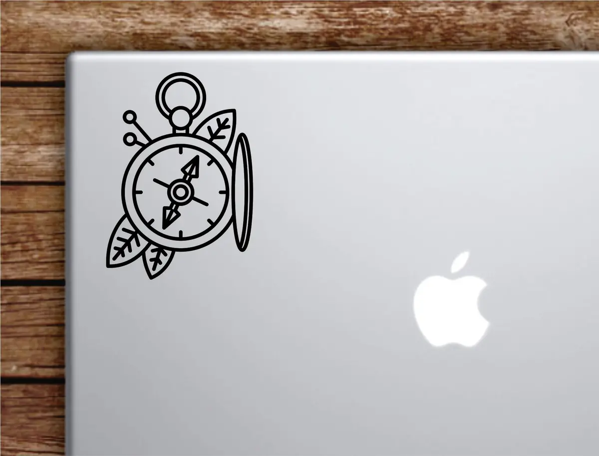 Compass Rose Traditional Laptop Wall Decal Sticker Vinyl Art Quote Macbook Apple Decor Car Window Truck Teen Inspirational Girls Beach Ocean Tattoo 1