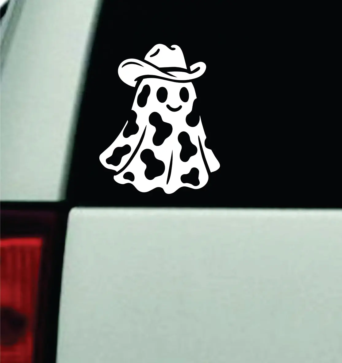 Cowboy Ghost Cow Pattern Car Decal Truck Mirror Window Windshield Bumper Sticker Men Girls Funny Cute Meme 1