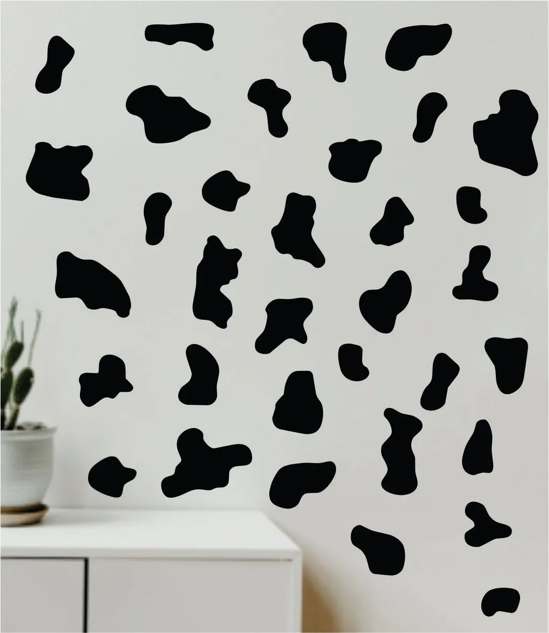 Cow Pattern Wall Decal Home Decor Bedroom Room Quote Vinyl Sticker Teen School Baby Kids Nursery Playroom Boy Girl Animals Cute Barn Farm 1