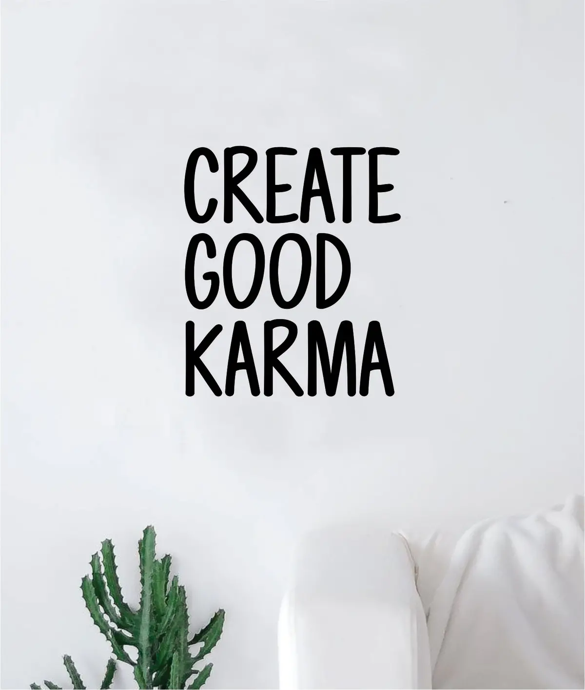 Create Good Karma Decal Sticker Wall Vinyl Art Wall Bedroom Room Home Decor Inspirational Motivational Teen Yoga Good Vibes 1