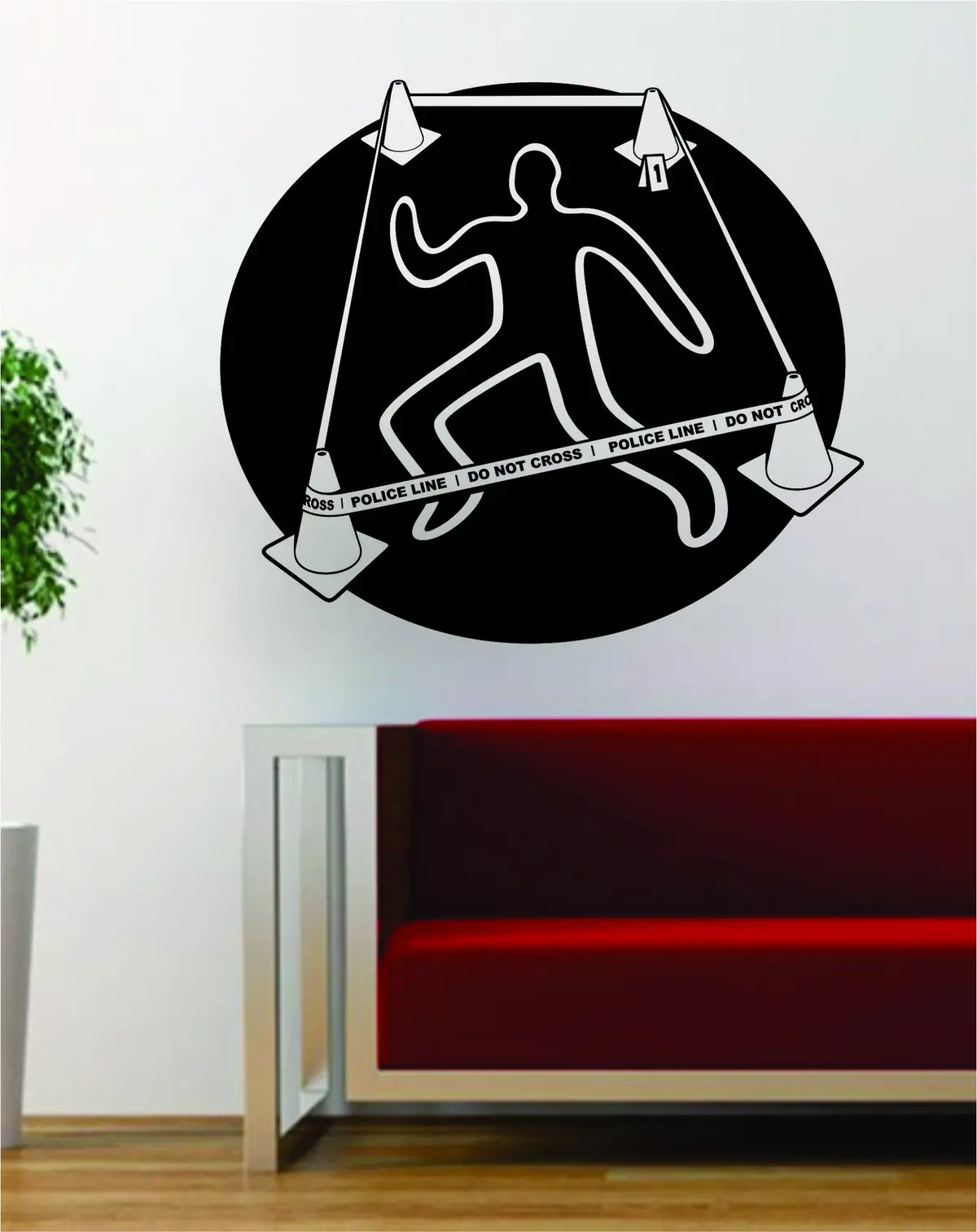 Crime Scene Caution Tape Police Design Decal Sticker Wall Vinyl Art Decor Home 1