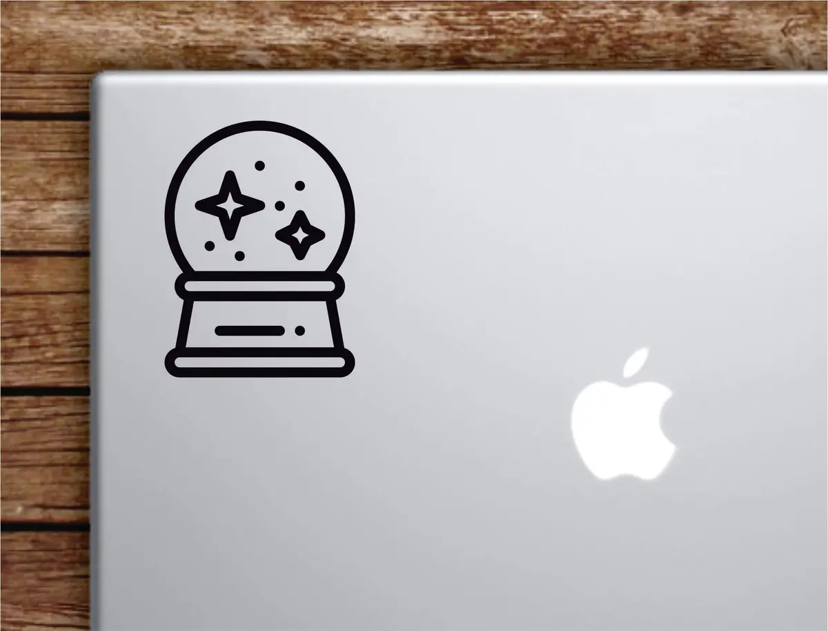 Crystal Ball Laptop Wall Decal Sticker Vinyl Art Quote Macbook Apple Decor Car Window Truck Teen Inspirational Girls Psychic 1