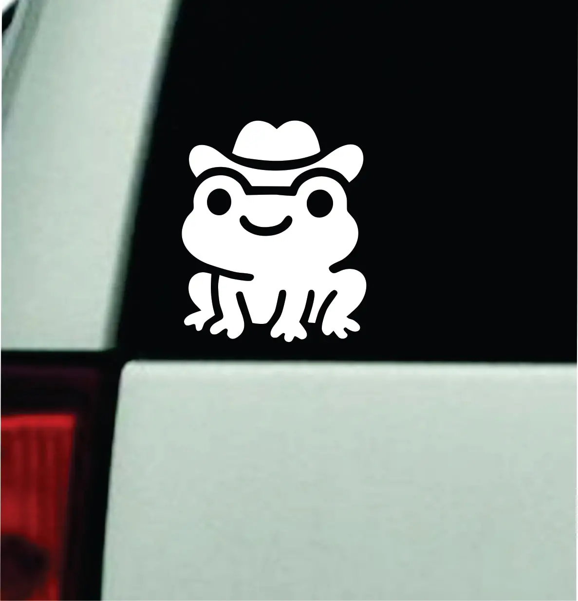 Cute Frog Cowboy Car Decal Truck Mirror Window Windshield Bumper Sticker Men Girls Funny Meme Cartoon 1