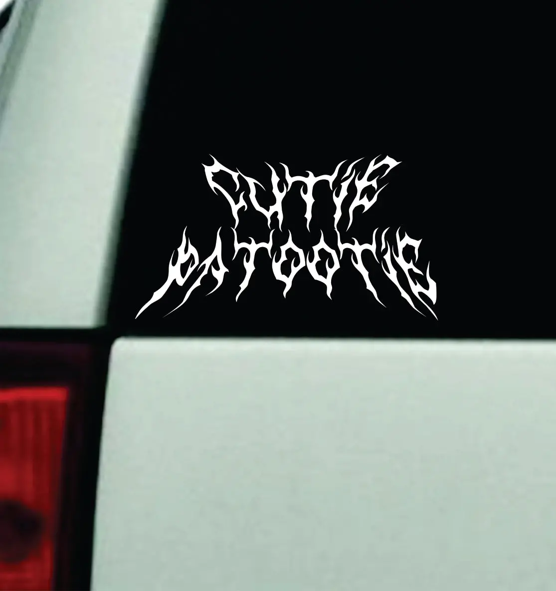 Cutie Patootie V2 Car Decal Truck Window Windshield Mirror Rearview Jdm Bumper Sticker Vinyl Quote Girls Music Emo Goth Screamo Hardcore Metal Rock Concert Blegh 1