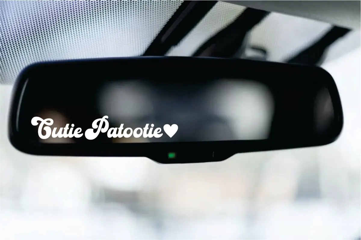 Cutie Patootie V4 Car Decal Truck Window Windshield Visor Mirror Jdm Bumper Sticker Vinyl Quote Girls Cute Passenger Princess 1