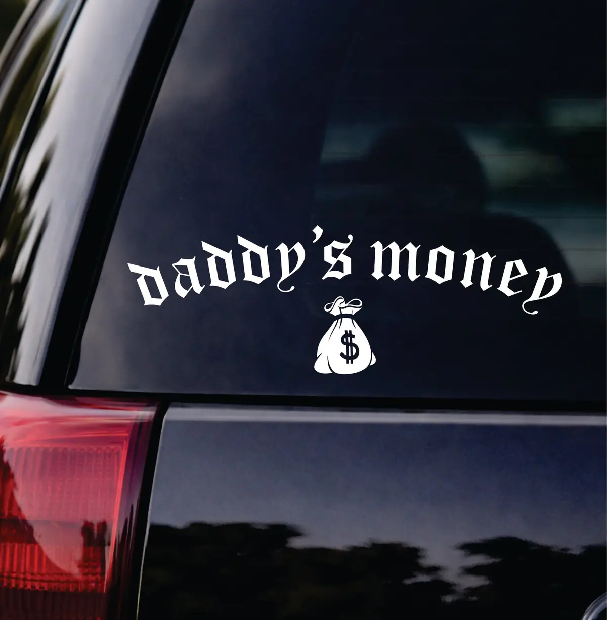 Daddy's Money Bag Car Decal Bumper Sticker Truck Mirror Window Windshield Men Jdm 1