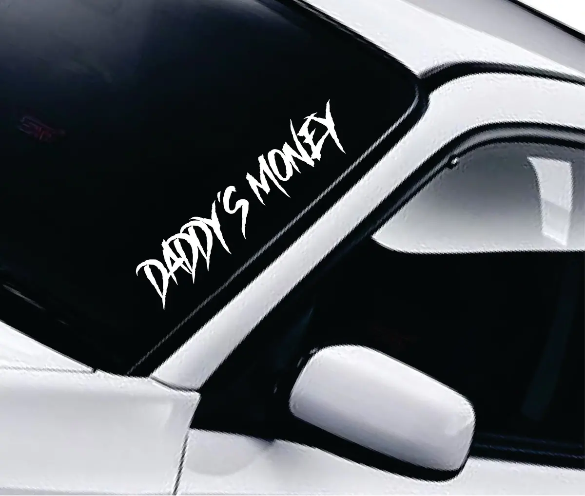 Daddy's Money Car Decal Truck Window Windshield Jdm Sticker Vinyl Quote Drift Men Automobile Street Racing Sadboyz Broken Heart Club Japanese 1