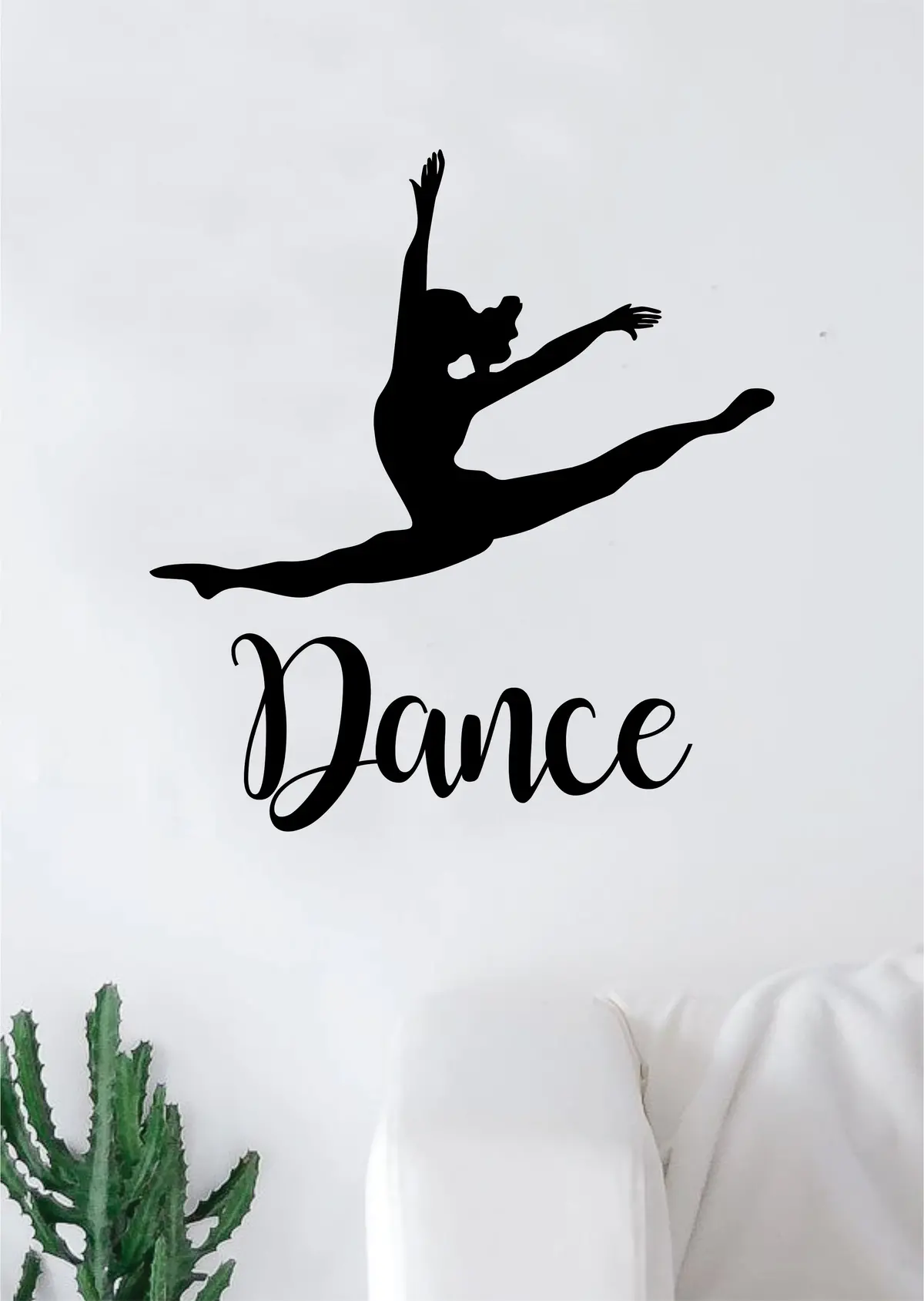Dance Leap Quote Wall Decal Sticker Bedroom Living Room Vinyl Art Home Sticker Decoration Decor Teen Nursery Inspirational Dancer Dancing Girls Ballerina Cute 1