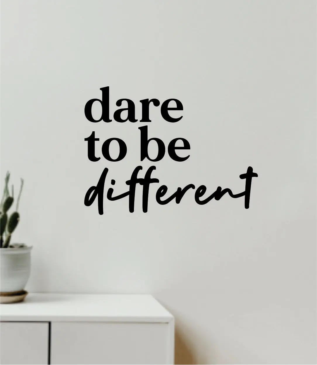 Dare To Be Different V2 Decal Sticker Quote Wall Vinyl Art Wall Bedroom Room Home Decor Inspirational Teen Baby Nursery Playroom School Gym Fitness 1