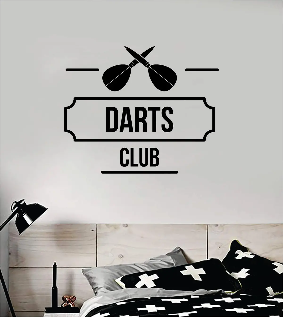 Darts Club Wall Decal Sticker Vinyl Art Bedroom Room Decor Teen Quote Inspirational Boy Girl Baby Nursery Sports Games Fun Bar Man Cave Kids Dartboard 1