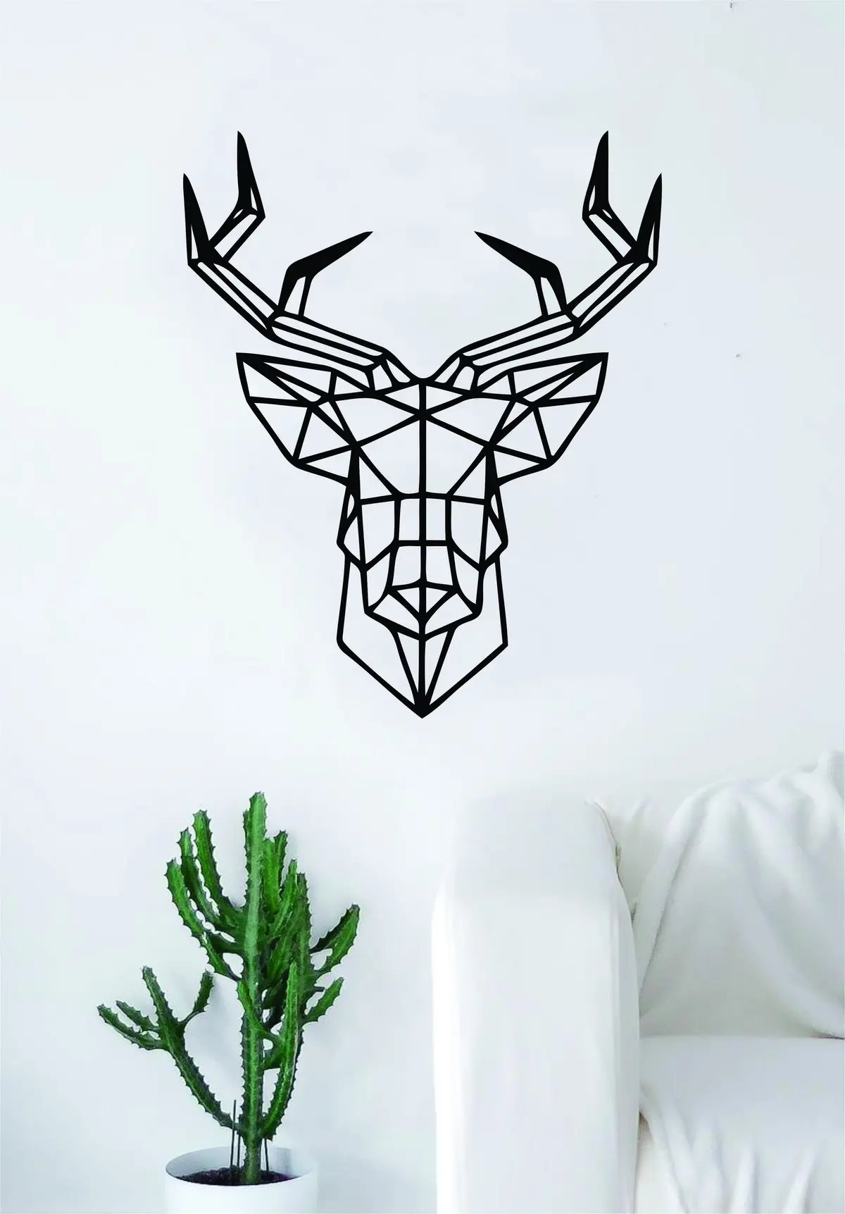 Deer Geometric Line Animal Design Decal Sticker Wall Vinyl Decor Art Living Room Bedroom Hunt 1