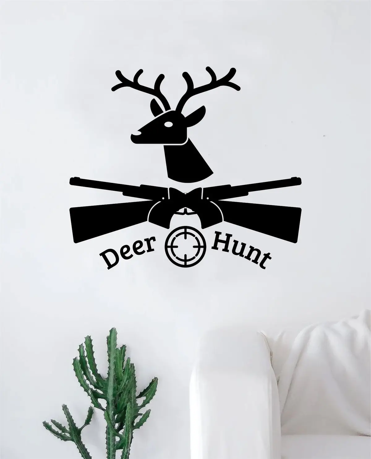 Deer Hunt Wall Decal Sticker Vinyl Art Bedroom Living Room Nursery Quote Animals Hunter 1