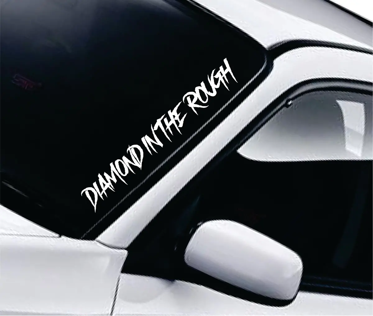 Diamond In The Rough Car Decal Truck Window Windshield Banner Jdm Sticker Vinyl 1