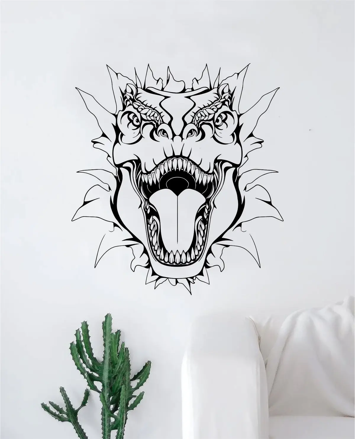 Tyrannosaurus Rex Trex Dinosaur Burst Wall Decal Sticker Vinyl Art Bedroom Living Room Decor Teen Boy Girl Nursery School Children Museum Dino 1