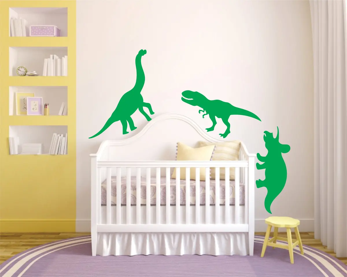 Dinosaurs Wall Decal Sticker Vinyl Art Bedroom Room Decor Teen Boy Girl Nursery Museum School Science Kids Baby Playroom 1