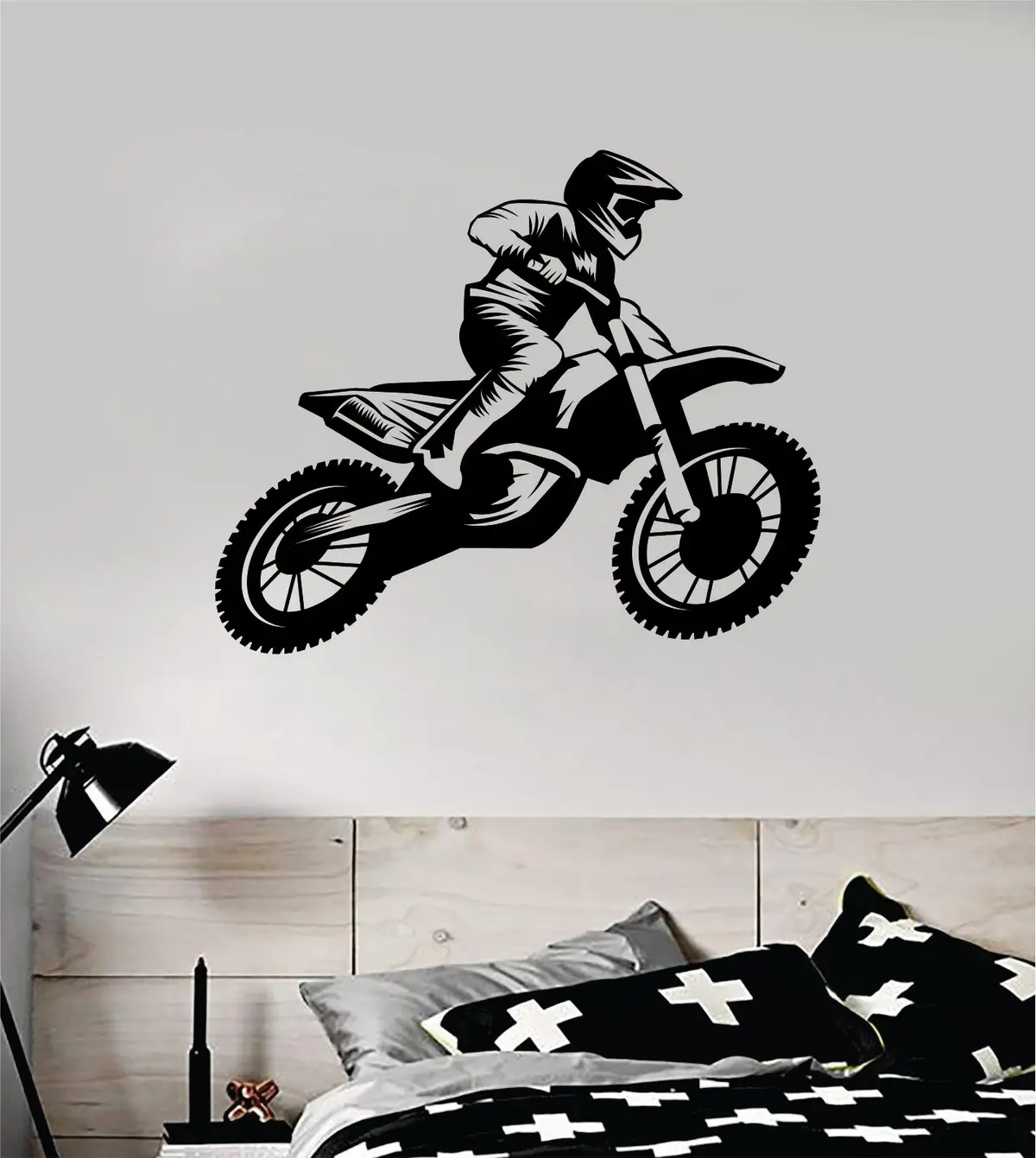 Dirtbiker V8 Motorcycle Sports Decal Sticker Bedroom Room Wall Vinyl Art Home Decor Teen Kids Nursery Sports Moto X Rider Biker 1