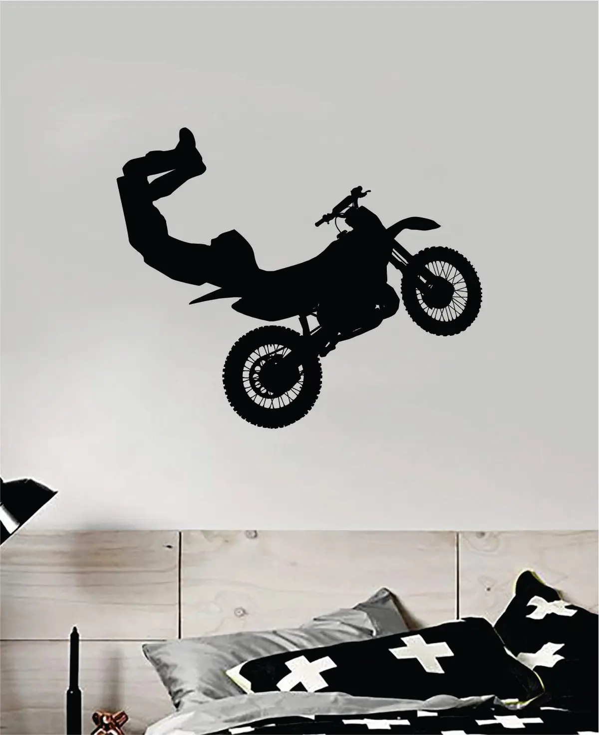 Dirtbike Trick V3 Ride Decal Sticker Bedroom Room Wall Vinyl Art Home Decor Teen Sports Moto X Auto Rider Biker Race Dirt Brap 1