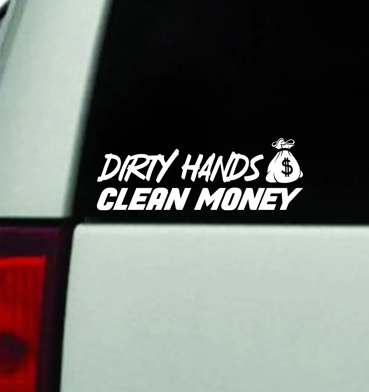 Dirty Hands V4 Car Decal Truck Mirror Window Windshield Jdm Bumper Sticker Vinyl Quote Men Girls Blue Collar Union Work 1