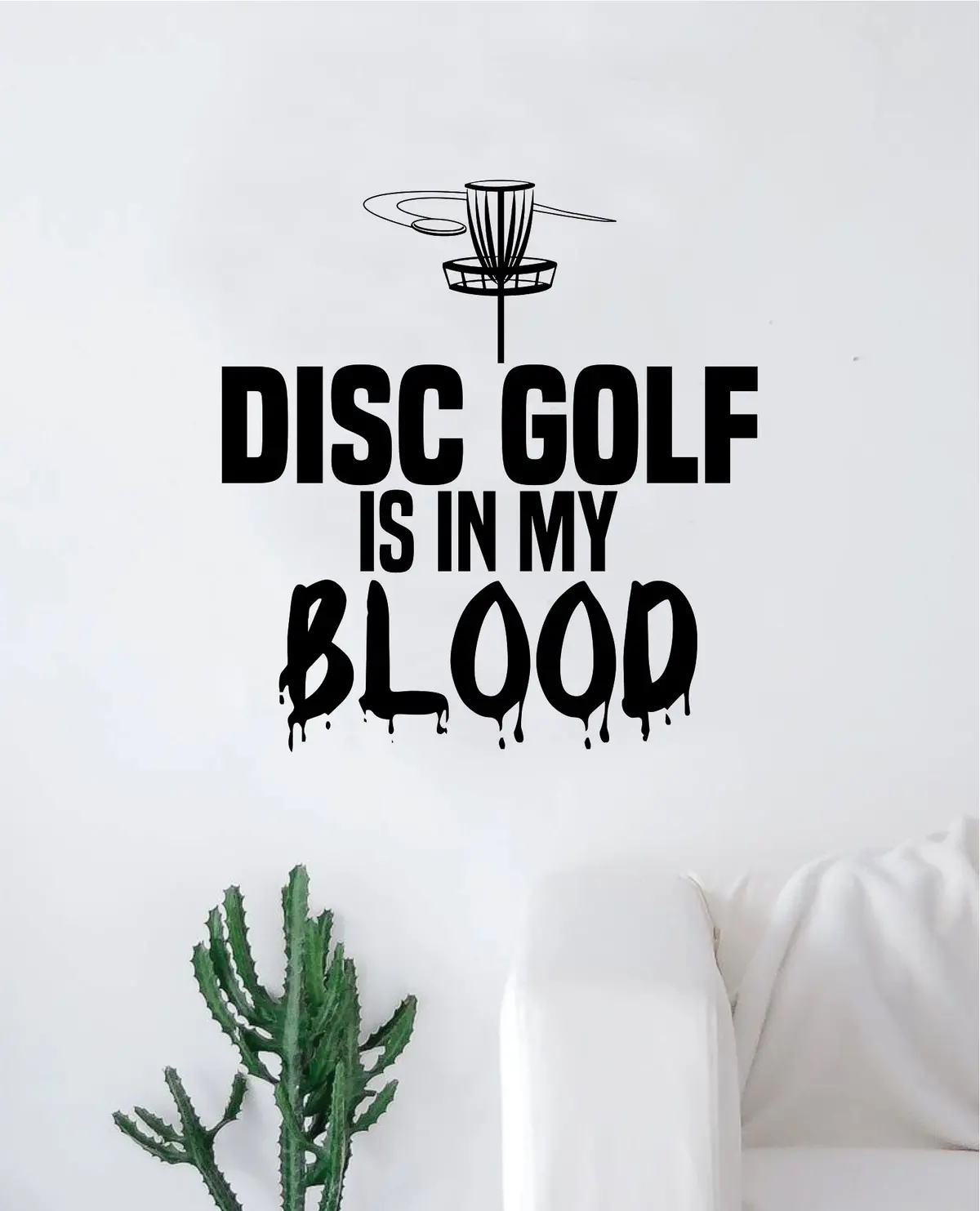 Disc Golf Is In My Blood Frisbee Decal Sticker Wall Vinyl Art Decor Home Sports Teen Cool Outdoor Dg 1