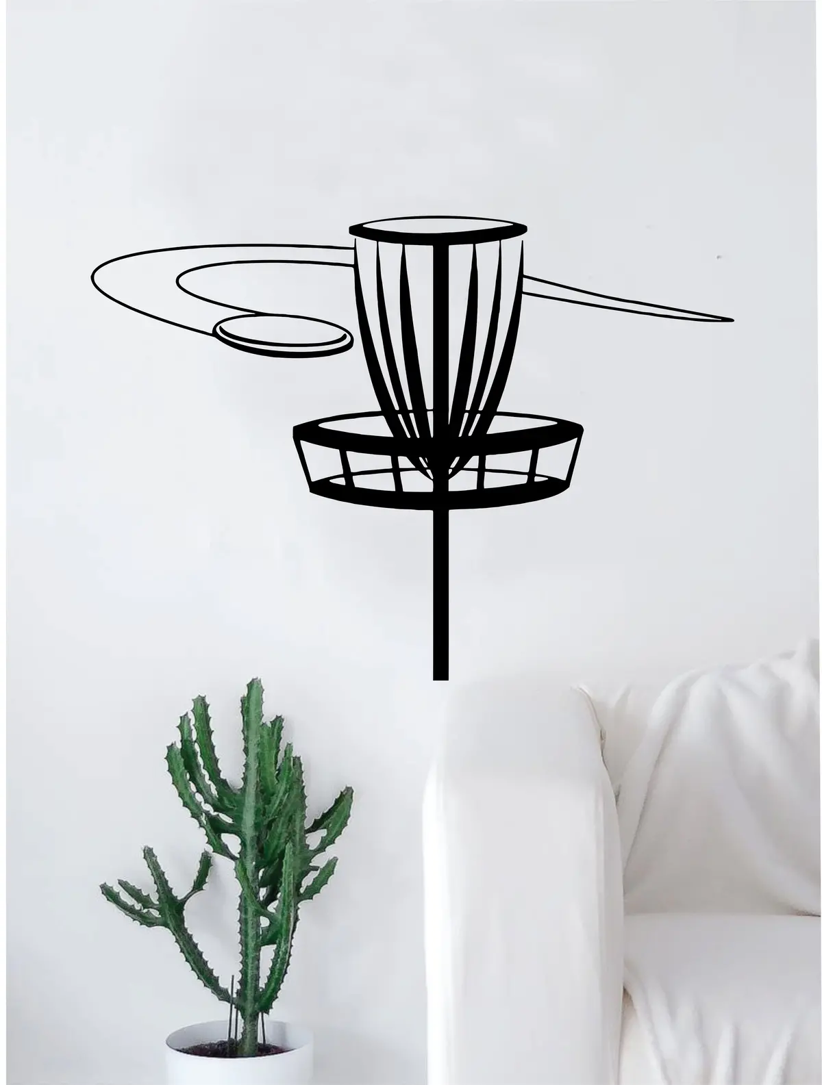 Disc Golf Basket Frisbee Decal Sticker Wall Vinyl Art Decor Home Sports Teen Cool Chill Relax Outdoor Dg 1