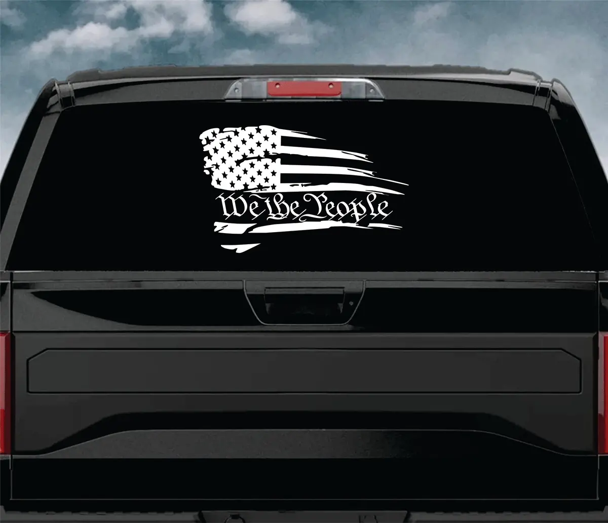 Distressed American We The People Car Decal Truck Window Windshield Jdm Banner Sticker Vinyl Quote Men Automobile America Usa Amendments Rights Patriotic 1
