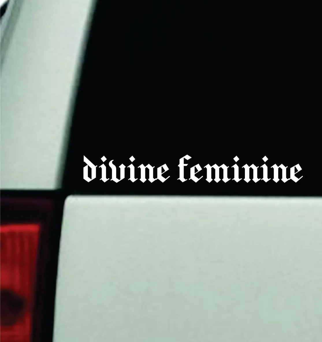 Divine Feminine Car Decal Truck Mirror Window Windshield Bumper Sticker Funny Girls Quote Music Mac 1