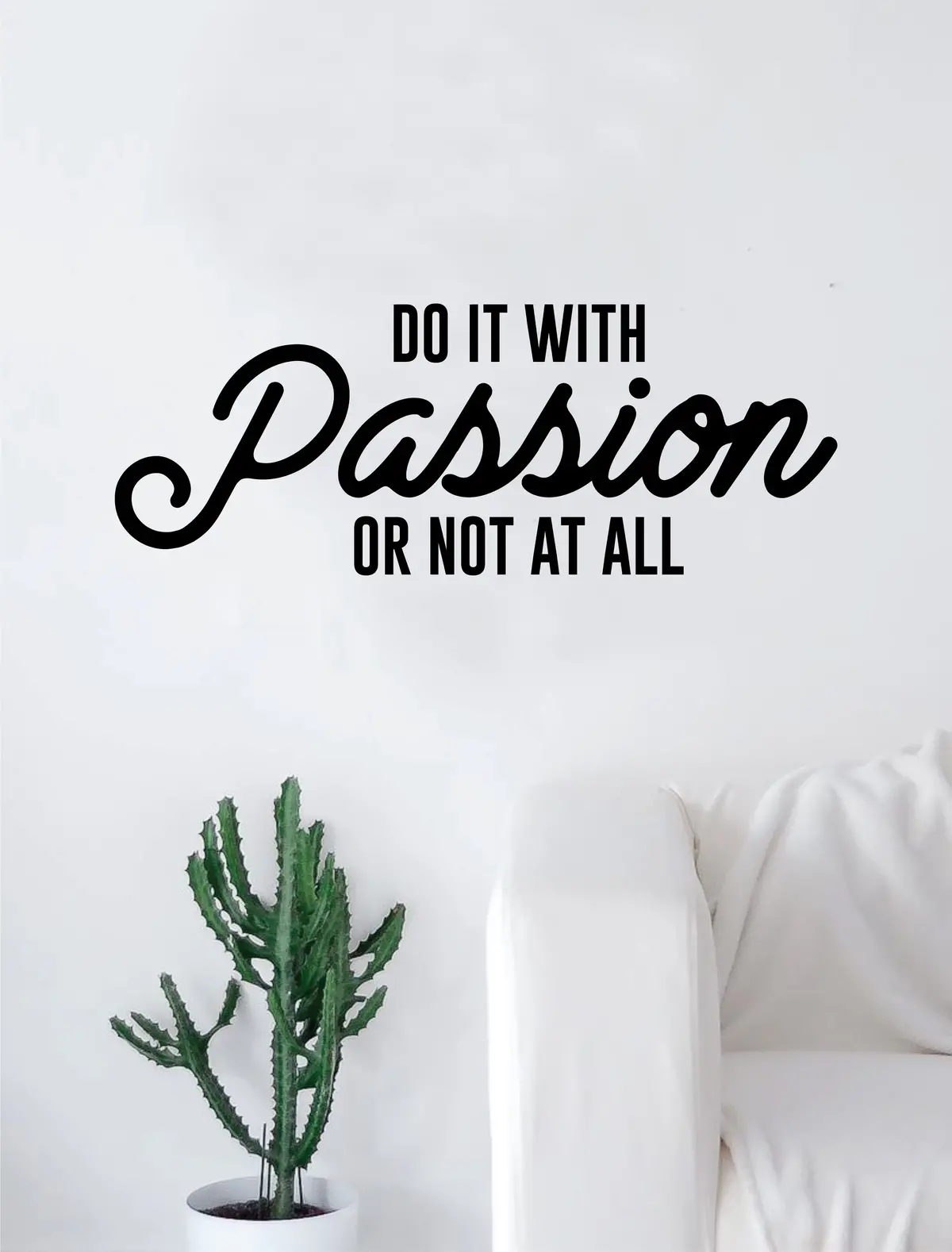 Do It With Passion Quote Decal Sticker Wall Vinyl Art Home Decor Decoration Teen Inspire Inspirational Motivational Living Room Bedroom 1
