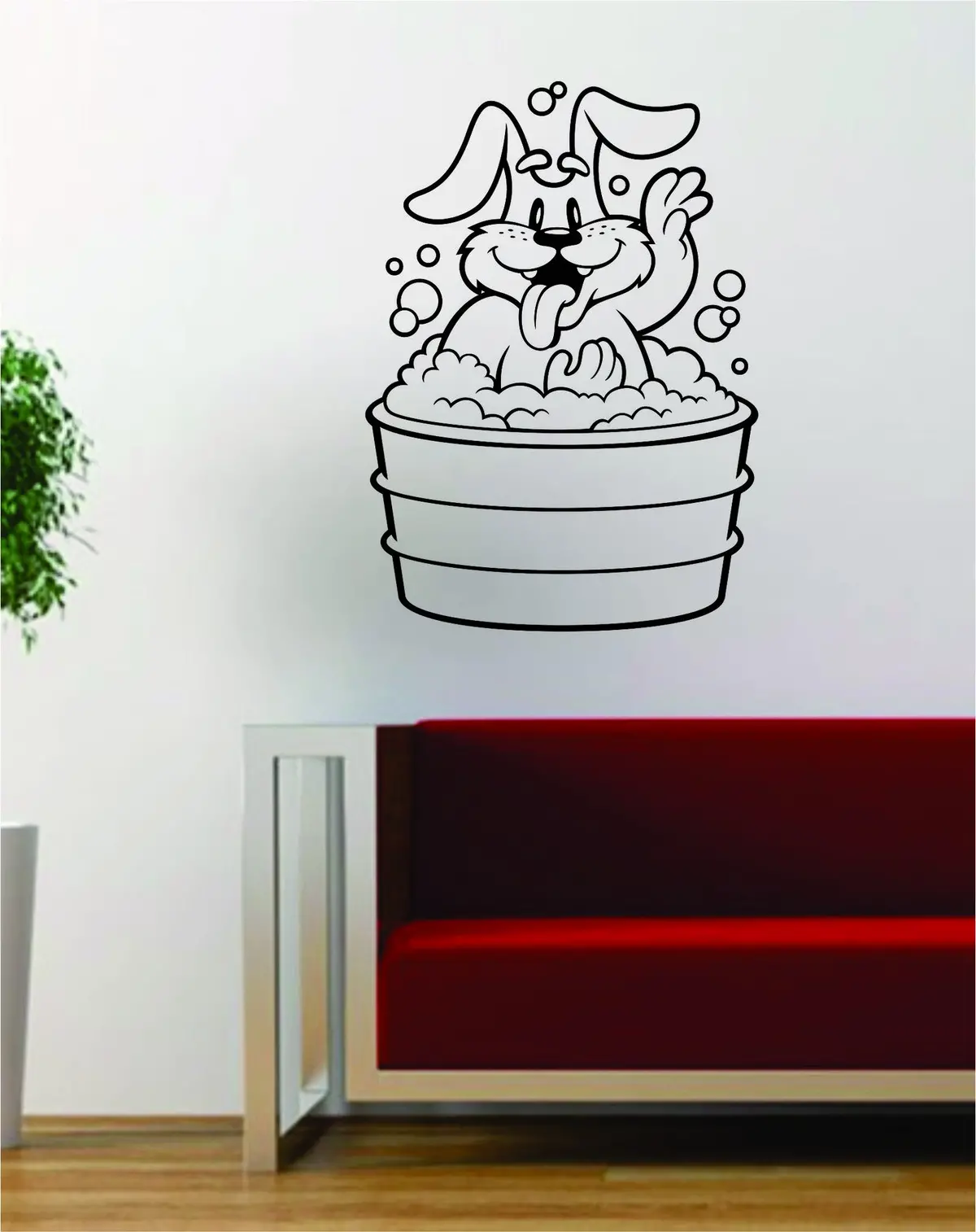 Dog Bath Groomer Puppy Animal Design Decal Sticker Wall Vinyl Art Decor Home 1