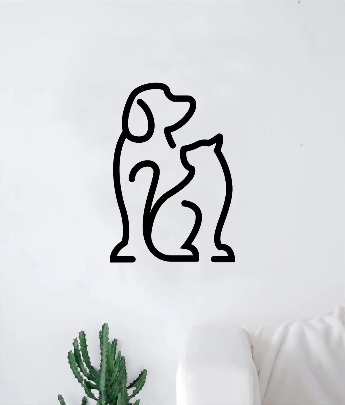 Dog Cat Decal Sticker Wall Vinyl Art Home Room Decor Animal Pet Vet Teen Adopt Rescue Puppy Kitten 1