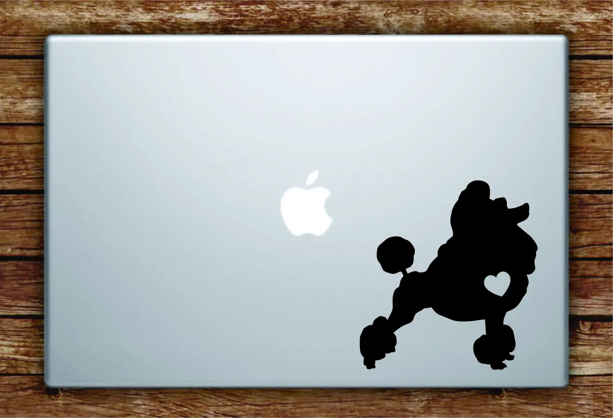 Dog Heart V2 Laptop Apple Macbook Quote Wall Decal Sticker Art Vinyl Car Window Animals Puppy Love Poodle 1