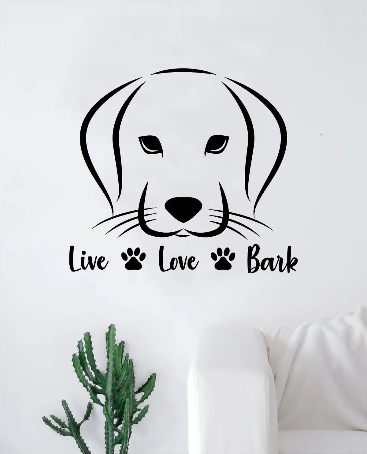 Live Love Bark Dog Decal Sticker Wall Vinyl Art Home Room Home Decor Animal Pet Teen Adopt Rescue Puppy Doggy Cute 1