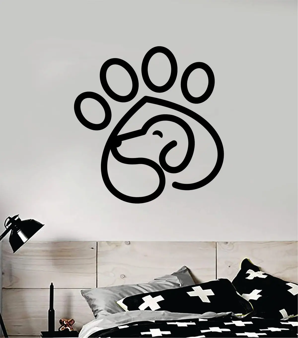 Dog Paw Decal Sticker Wall Vinyl Art Home Room Home Decor Animal Pet Vet Teen Adopt Rescue Puppy Doggy Cute Love 1