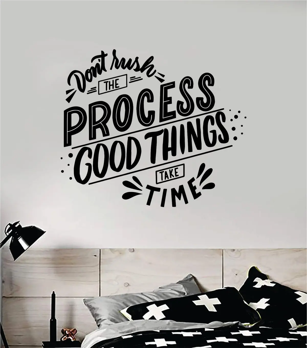 Don't Rush The Process Wall Decal Sticker Vinyl Art Bedroom Room Home Decor Inspirational Motivational Teen Baby Nursery School Gym 1