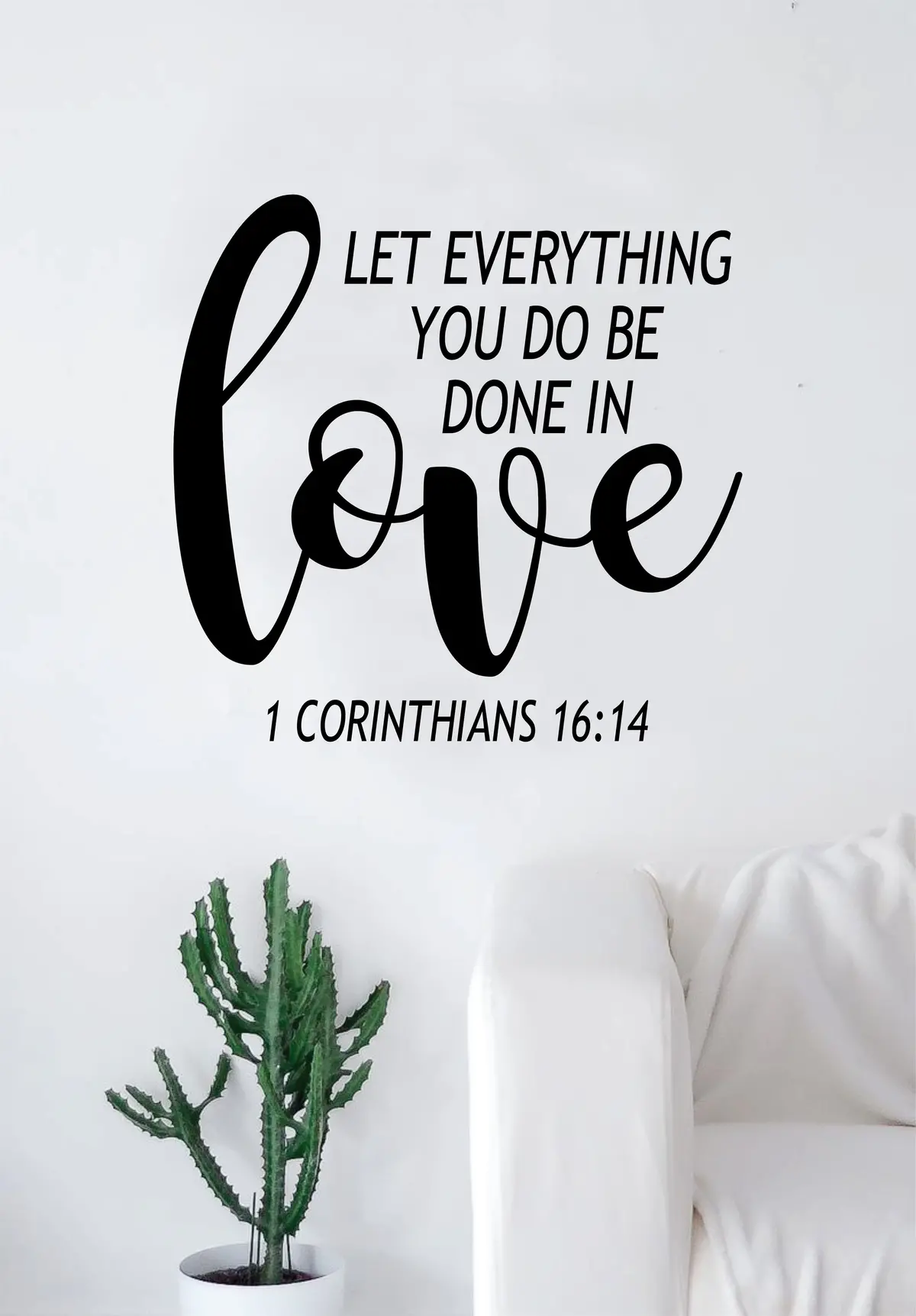 Done In Love Corinthians Quote Wall Decal Sticker Bedroom Art Vinyl Beautiful Inspirational Teen Religious Scripture God Jesus Bible Verses Nursery 1