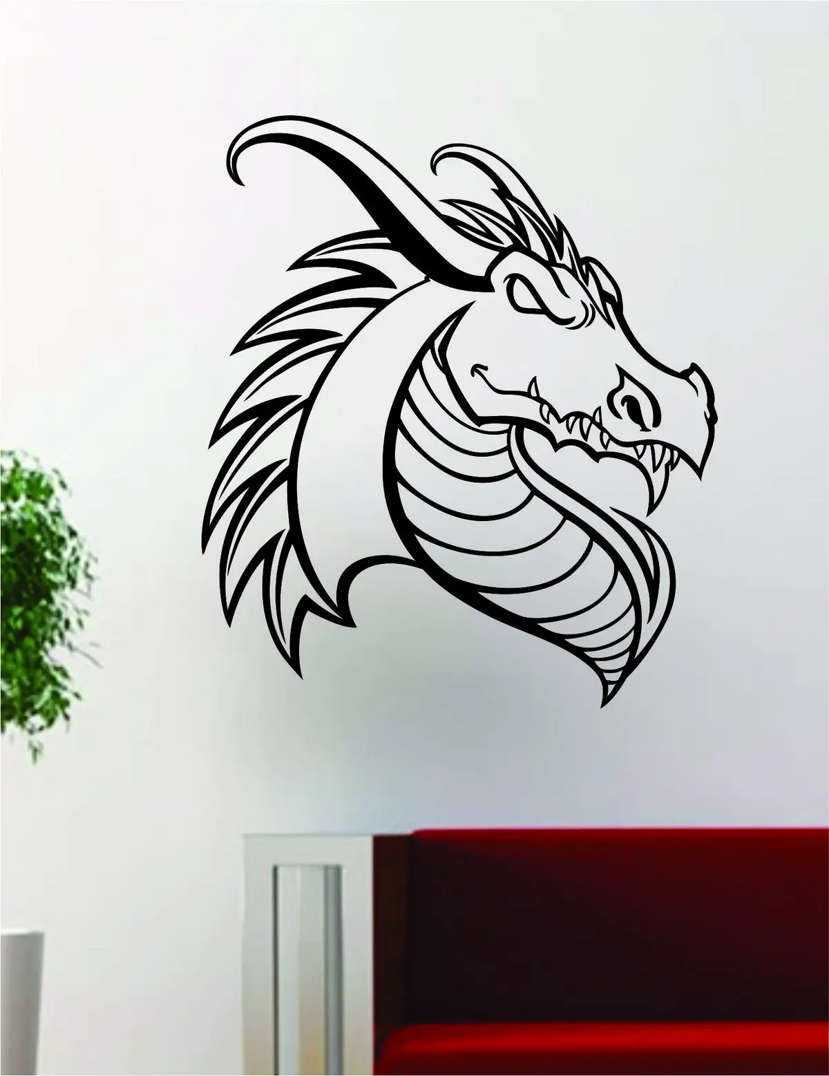 Dragon Head Design Decal Sticker Wall Vinyl Decor Art 1
