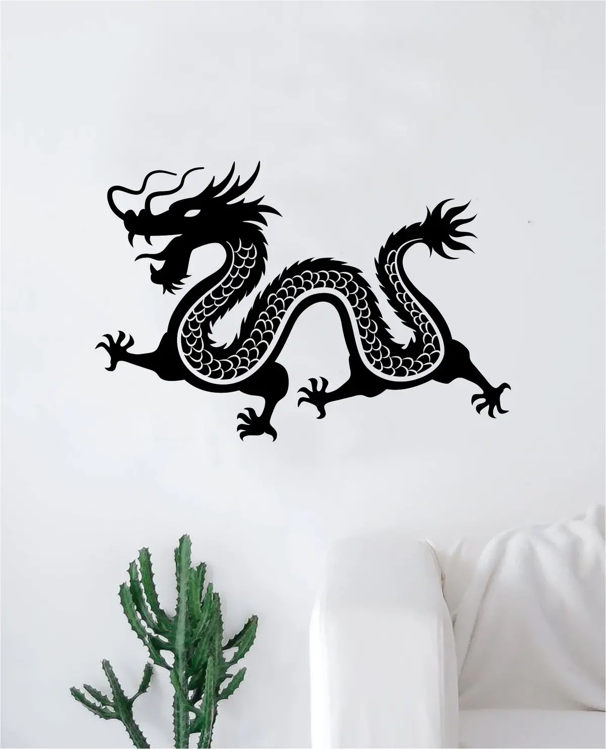 Dragon V7 Wall Decal Decor Art Sticker Vinyl Room Bedroom Teen Kids Mythical Fire King Tattoo Nursery 1