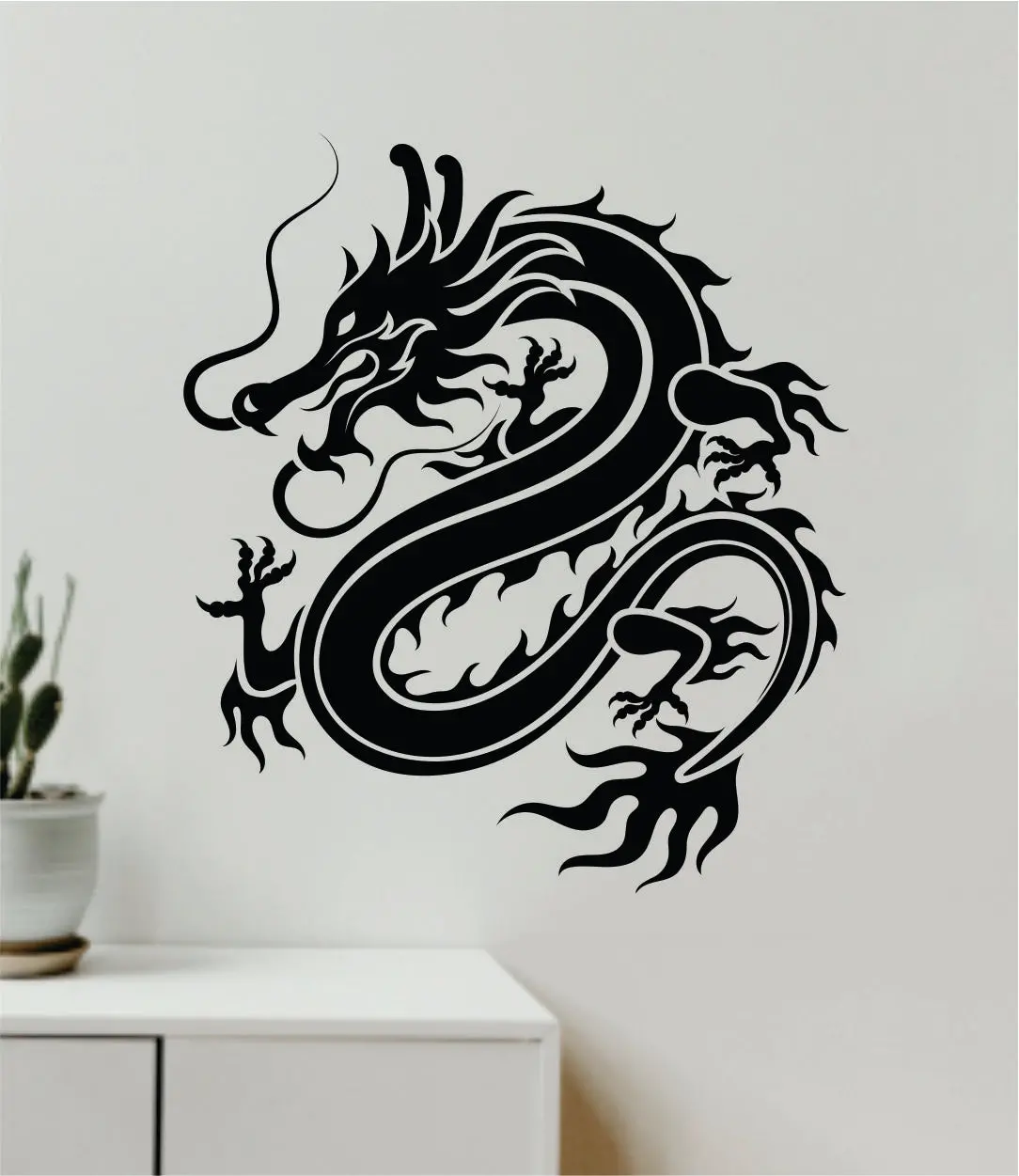 Dragon V11 Wall Decal Decor Art Sticker Vinyl Room Bedroom Teen Kids Mythical Tattoo Chinese 1