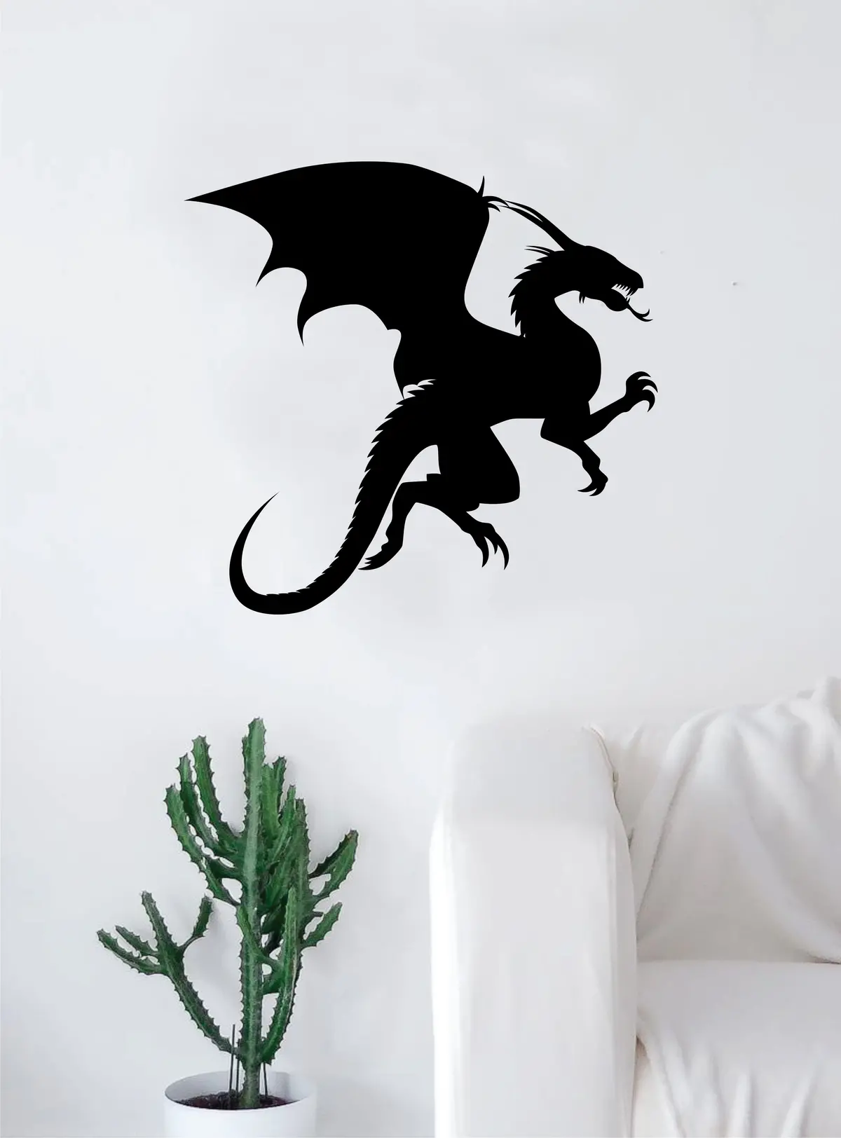 Dragon V8 Wall Decal Decor Art Sticker Vinyl Room Bedroom Teen Kids Mythical Fire King Tattoo Nursery Baby 1