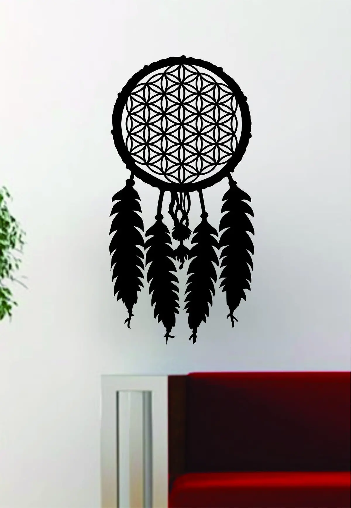Dreamcatcher Flower Of Life Quote Decal Sticker Wall Vinyl Art Decor Home Namaste 1