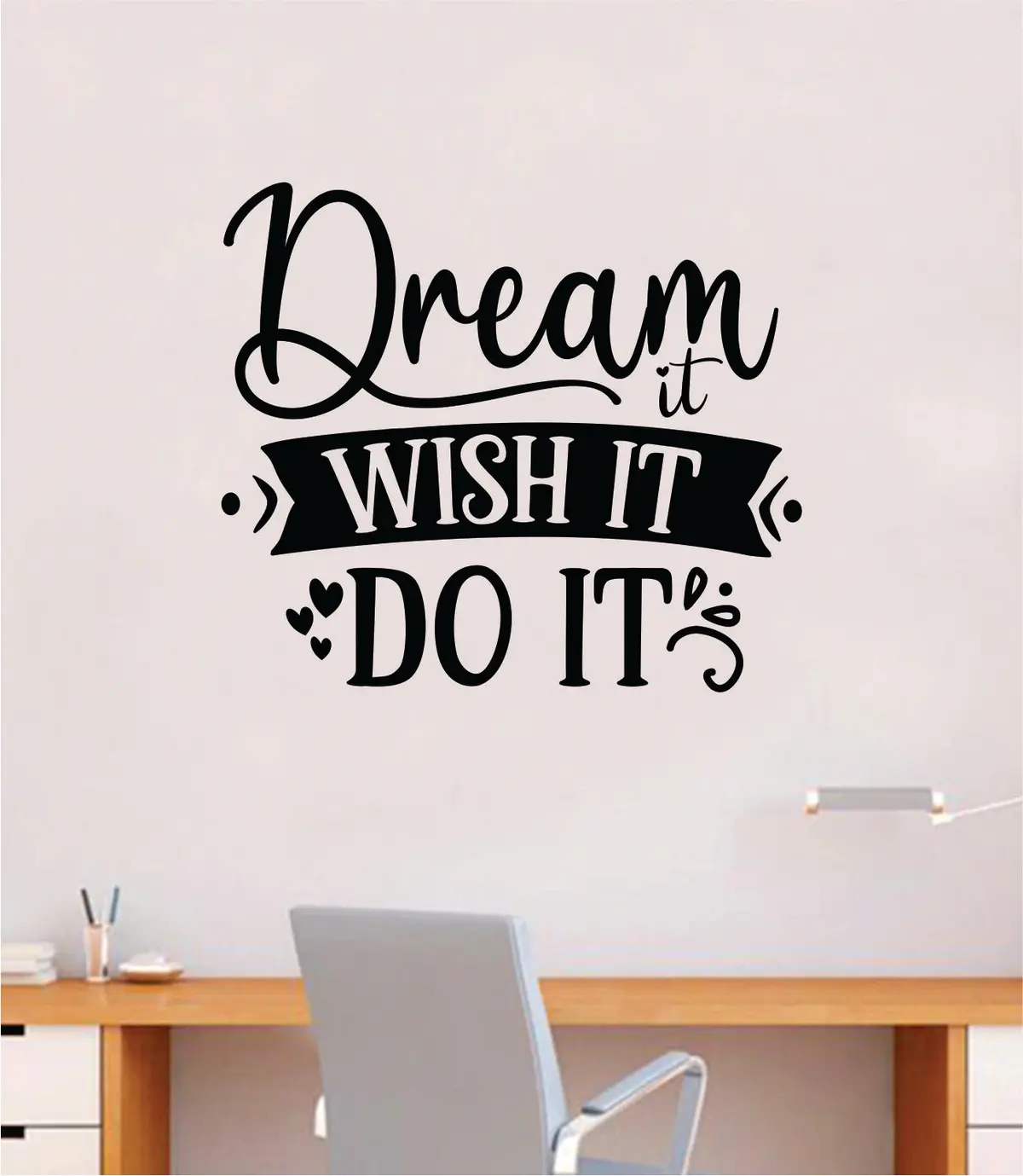 Dream It Wish It Do It Wall Decal Quote Home Room Decor Art Vinyl Sticker Inspirational Motivational Good Vibes Teen Baby School 1