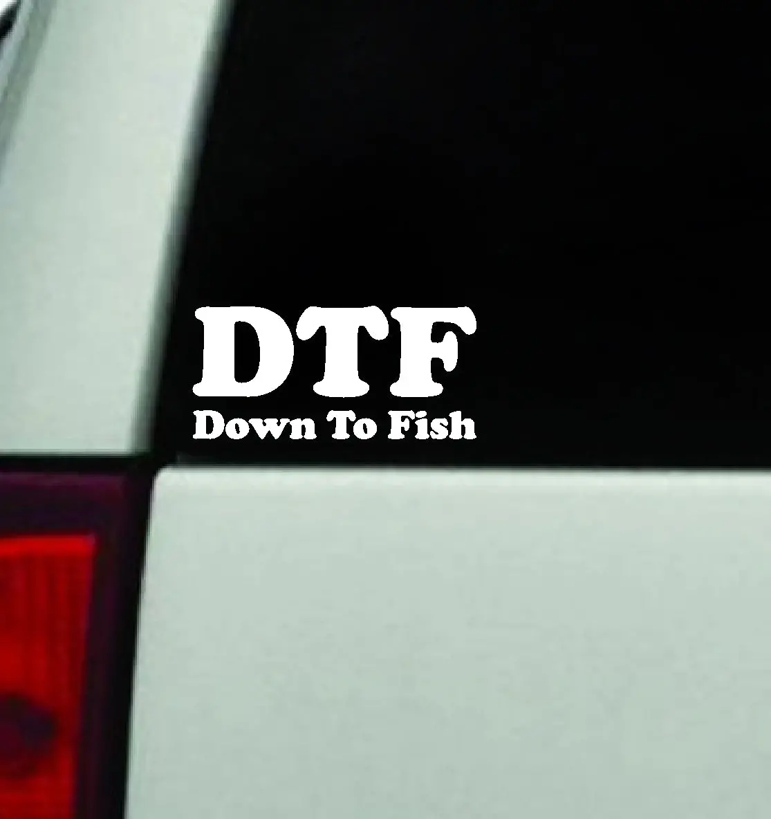 Dtf Down To Fish Car Decal Truck Window Windshield Mirror Jdm Bumper Sticker Vinyl Quote Girls Funny Mom Trendy Cute Aesthetic Men Sports Fisherman 1