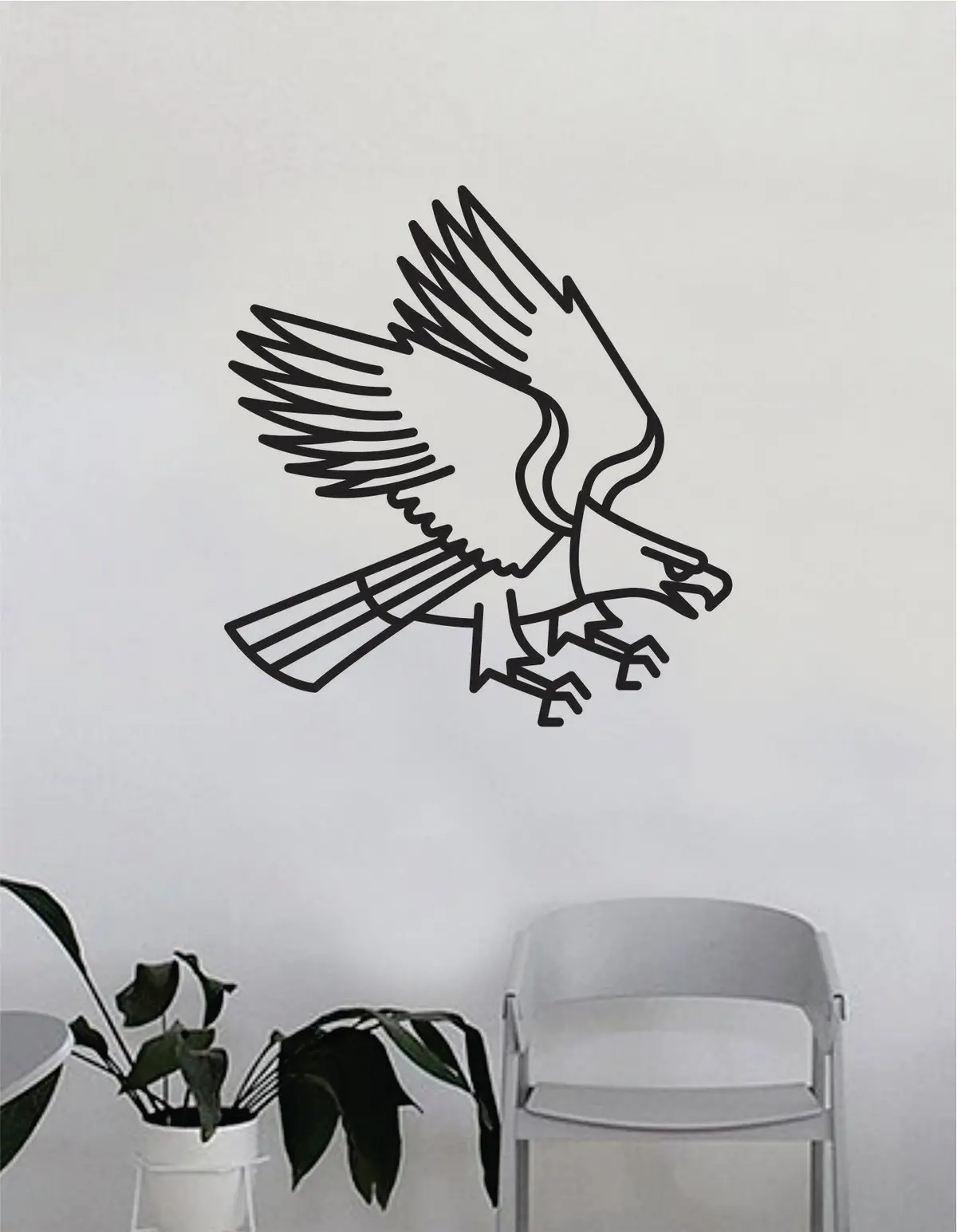 Eagle Traditional Tattoo Wall Decal Home Decor Art Bedroom Room Sticker Vinyl Animals Birds Nursery Kids Baby Teen America 1