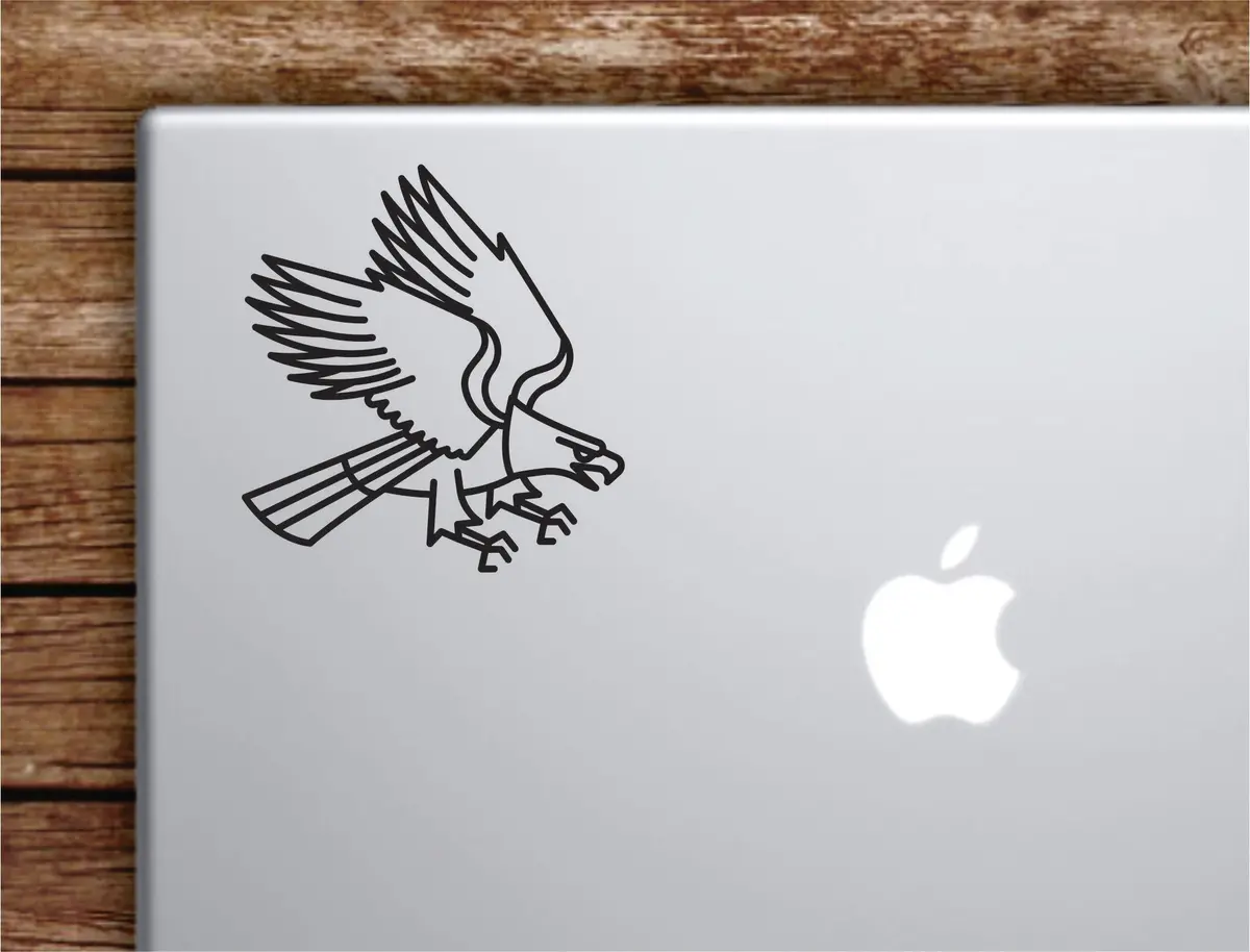 Eagle Laptop Wall Decal Sticker Vinyl Art Quote Macbook Apple Decor Car Window Truck Teen Inspirational Girls Animals Birds 1